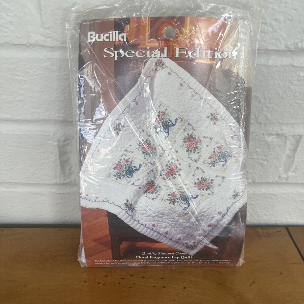 Bucilla‎ Floral Fragrance Lap Quilt Kit 45"x45" Special Edition 64458 NOS